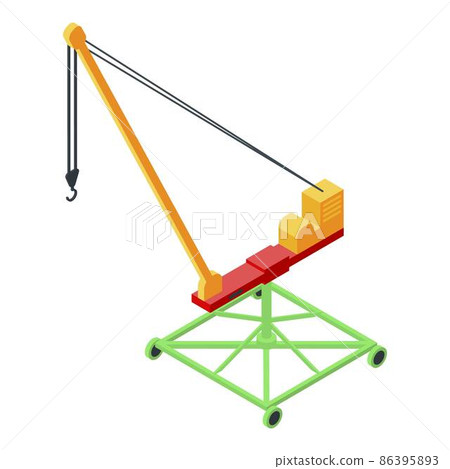Crane icon, isometric style Crane icon, isometric style 86395893