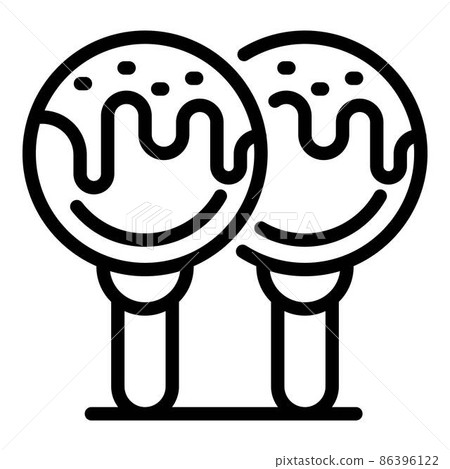 Two lollipops icon, outline style 86396122