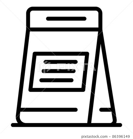 Menu stand icon, outline style Menu stand icon, outline style 86396149