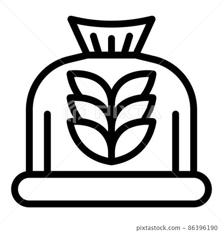 Bag of flour icon, outline style Bag of flour icon, outline style 86396190