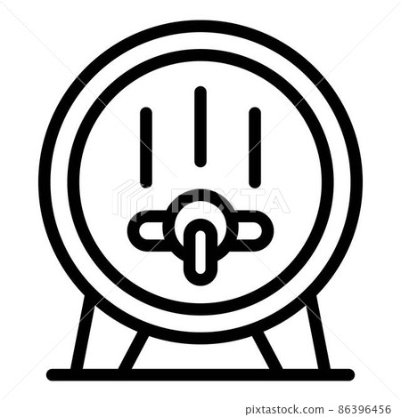 Wine barrel icon, outline style 86396456