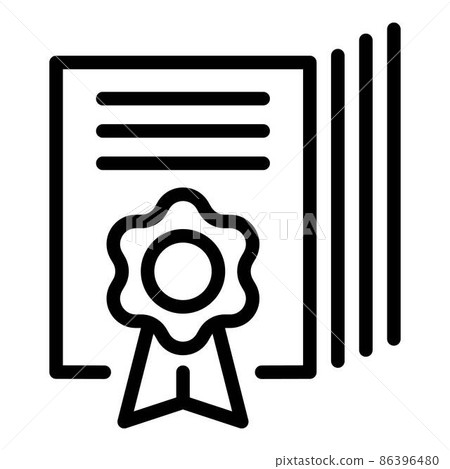 Office notary emblem icon, outline style Office notary emblem icon, outline style 86396480