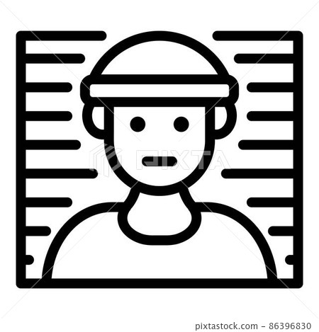 Prison foto line icon, outline style 86396830