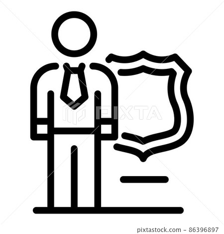 Judge guard icon, outline style Judge guard icon, outline style 86396897