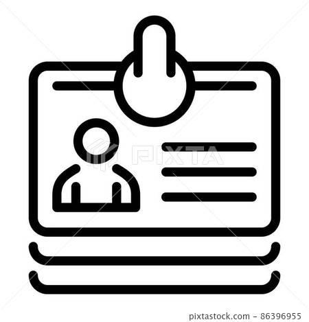 Prosecutor id card icon, outline style 86396955
