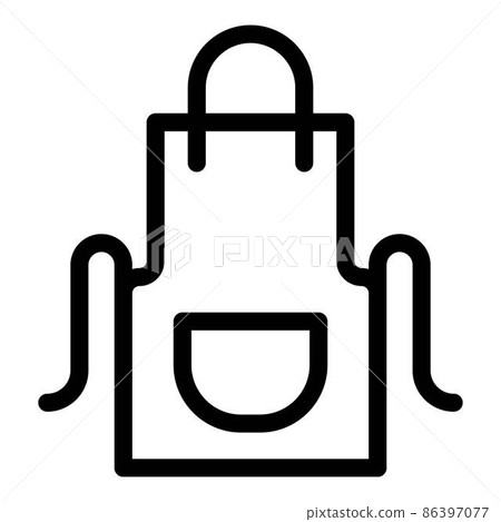 Meat textile apron icon, outline style 86397077
