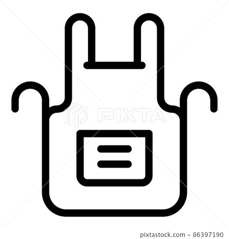 Coffee maker apron icon, outline style Coffee maker apron icon, outline style 86397190