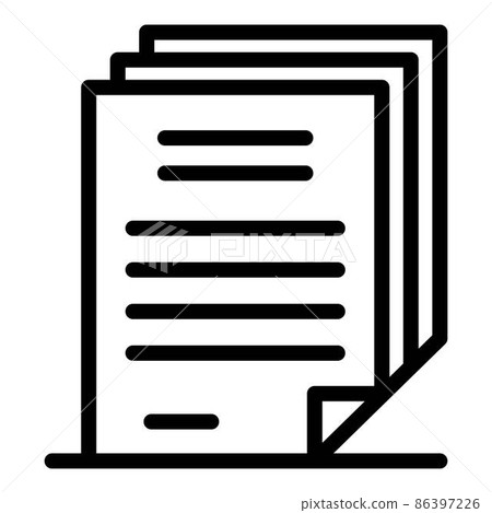 Police station document icon, outline style Police station document icon, outline style 86397226