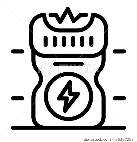 Policeman electro shocker icon, outline style 86397292