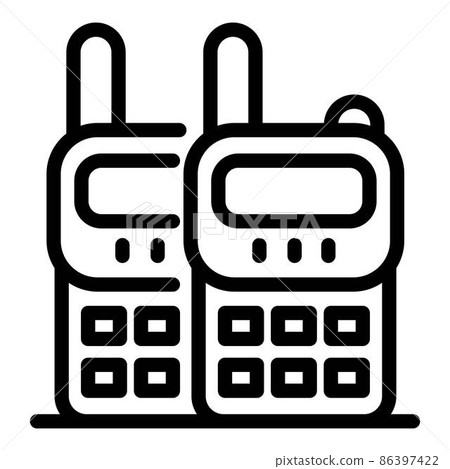 Walkie talkie guard icon, outline style Walkie talkie guard icon, outline style 86397422