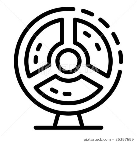 Eco water wheel icon, outline style 86397699