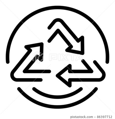 Eco triangle icon, outline style Eco triangle icon, outline style 86397712