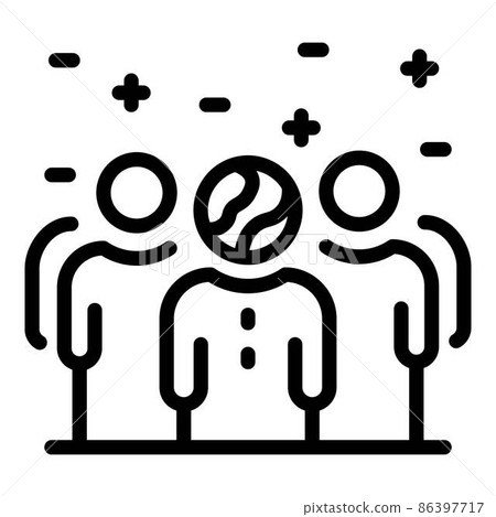 Team eco earth icon, outline style Team eco earth icon, outline style 86397717