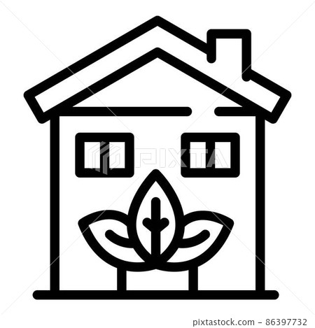 Eco house icon, outline style Eco house icon, outline style 86397732