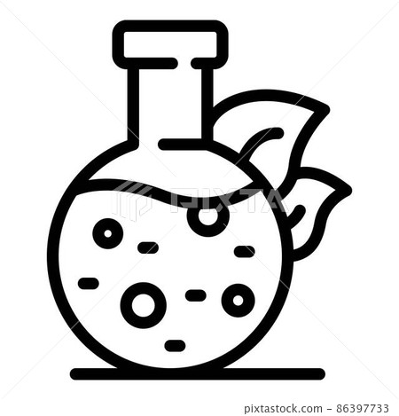 Eco chemical flask icon, outline style Eco chemical flask icon, outline style 86397733