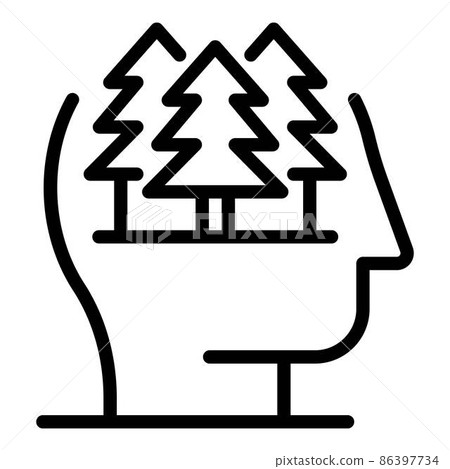 Eco forest idea icon, outline style Eco forest idea icon, outline style 86397734