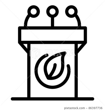 City recycle bin icon, outline style City recycle bin icon, outline style 86397736