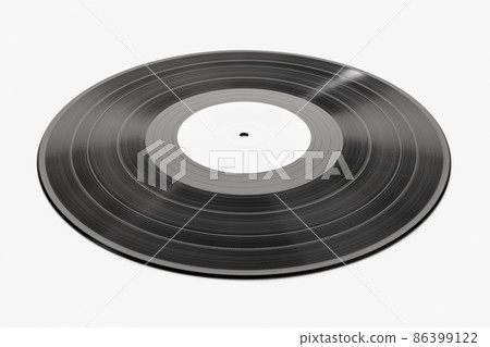Vinyl record isolated on white background. Mock up template Vinyl record isolated on white background. Mock up template 86399122
