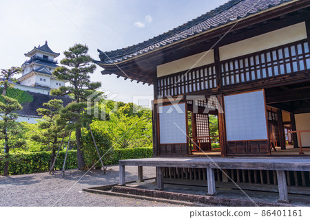 (Shizuoka Prefecture) Kakegawa Castle castle tower seen from Ninomaru Palace (Shizuoka Prefecture) Kakegawa Castle castle tower seen from Ninomaru Palace 86401161