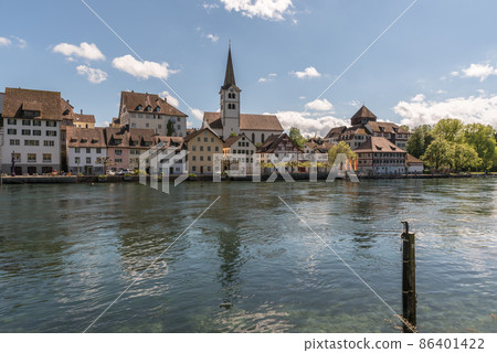 Diessenhofen at River Rhine, Canton of Thurgau, Switzerland Diessenhofen at River Rhine, Canton of Thurgau, Switzerland 86401422