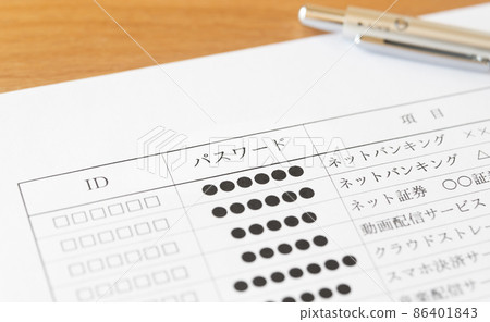 ID 和密碼列表 ID 和密碼列表 數字遺產認證 86401843
