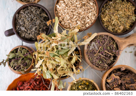 Traditional medicine herbs for tea Traditional medicine herbs for tea 86402163
