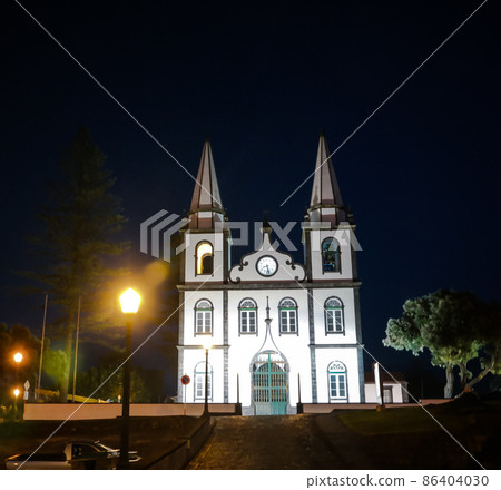 Exterior view to Church of Holy Mary Magdalene, Madalena,Pico, Portugal 86404030