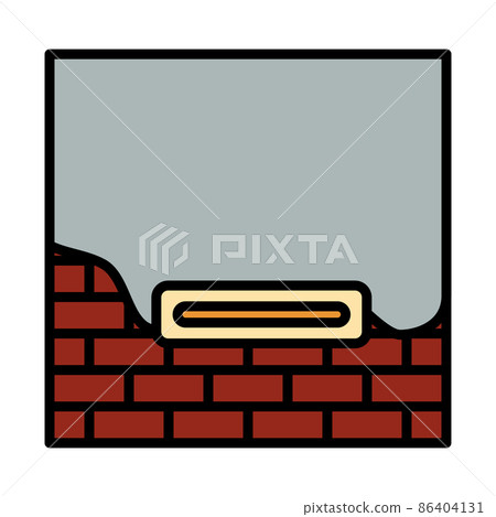 Icon Of Plastered Brick Wall Icon Of Plastered Brick Wall 86404131