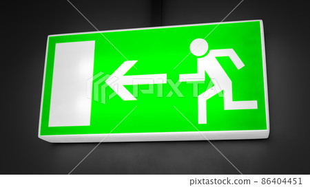 Green exit sign light Green exit sign light 86404451