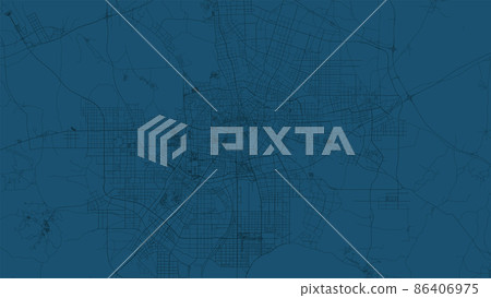 Hefei map city poster province, blue horizontal background vector map. Municipality area road map. Widescreen skyline panorama. Hefei map city poster province, blue horizontal background vector map. Municipality area road map. Widescreen skyline panorama. 86406975