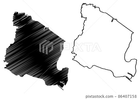 Essex County, New Jersey (U.S. county, United States of America, USA, U.S., US) map vector illustration, scribble sketch Essex map 86407158
