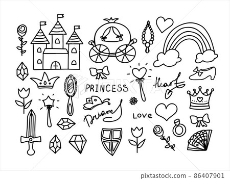 Set Vector Illustration Hand-Drawn Sketchy Fairy Tale Princess Tiara Crown Doodle Design Elements Set Vector Illustration. Cliparts for invitation, ad, book Set Vector Illustration Hand-Drawn Sketchy Fairy Tale Princess Tiara Crown Doodle Design Elements Set Vector Illustration. Cliparts for invitation, ad, book 86407901
