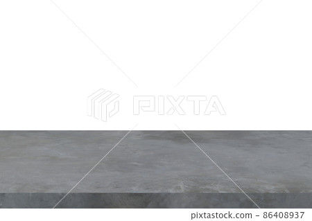 Empty long concrete counter top on vintage style for put object or product and decor on home, isolated on white background Empty long concrete counter top on vintage style for put object or product and decor on home, isolated on white background 86408937