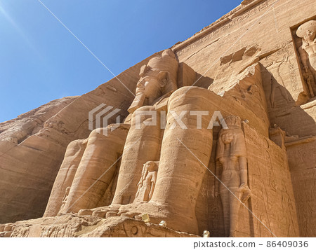 Abu Simbel, a rock in Nubia, two ancient Egyptian temples, the time of Ramses II 86409036