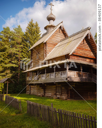 summer travel to Russia, Torzhok city. 86409137