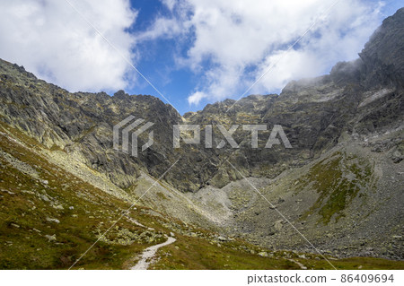 Rocky landscape of the High Tatras in Poland. 86409694
