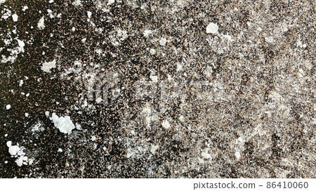 Easy-to-use simple background material: Black entrance mat with white snow on the surface Easy-to-use simple background material: Black entrance mat with white snow on the surface 86410060