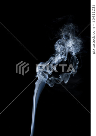 White natural steam smoke effect on solid black background with abstract blur motion wave swirl. White natural steam smoke effect on solid black background with abstract blur motion wave swirl. 86411232