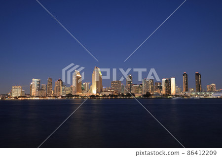 San Diego, Downtown at dusk San Diego, Downtown at dusk 86412209