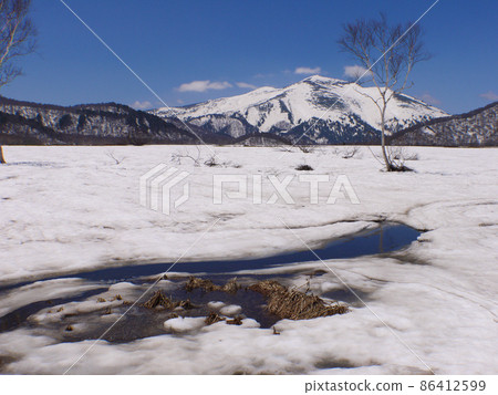 小澤原被春天的尾瀨和殘雪覆蓋 小澤原被春天的尾瀨和殘雪覆蓋 86412599