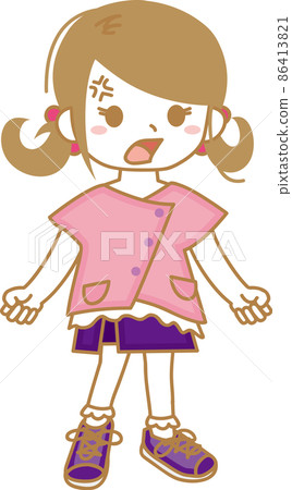 Twin poses fashionable and angry Twin poses fashionable and angry 86413821