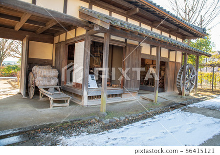 Midwinter Nanbata Castle Park Old folk house zone Living tools storage place Fujimi City 86415121