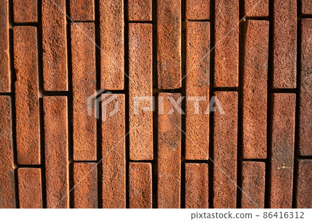 Brick wall structure of an old house 86416312