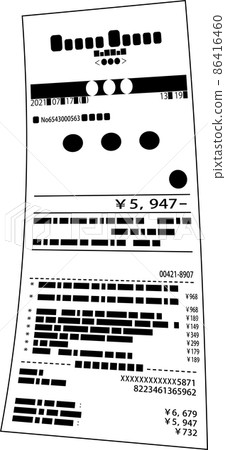 One curved receipt receipt final tax return 86416460