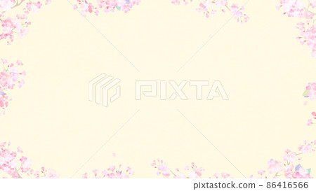 Cute cherry blossom background 86416566