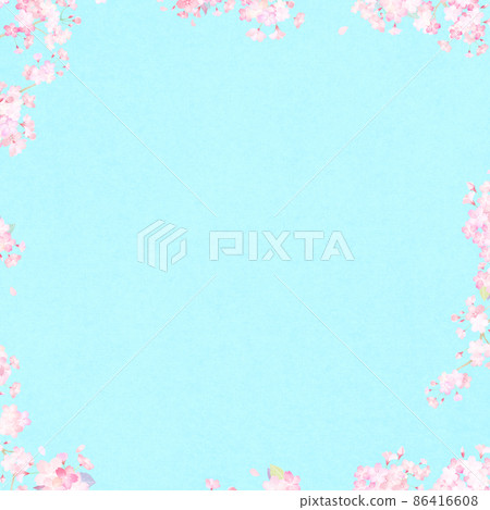 清新的櫻花背景 86416608