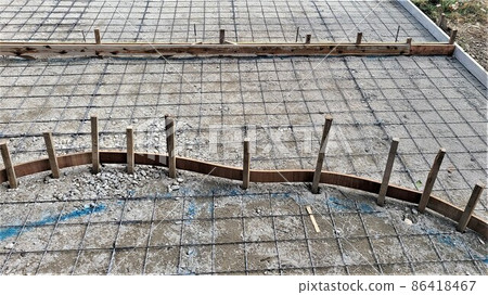 Exterior work flow (4) Mesh welded wire mesh laying material Background 86418467