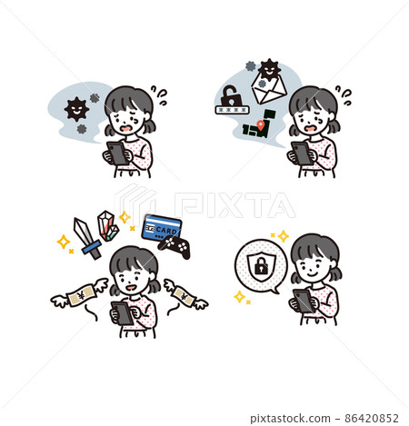 Children's smartphone use and security Girls 86420852