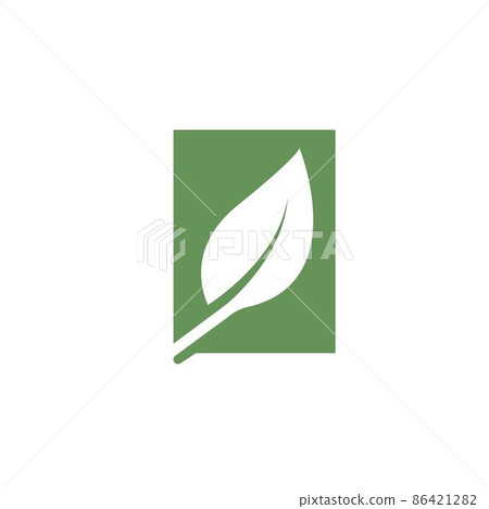 green leaf icon vector concept design template - Stock Illustration ...