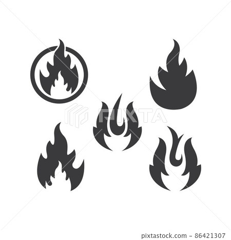 Fire flame  icon vector illustration design 86421307
